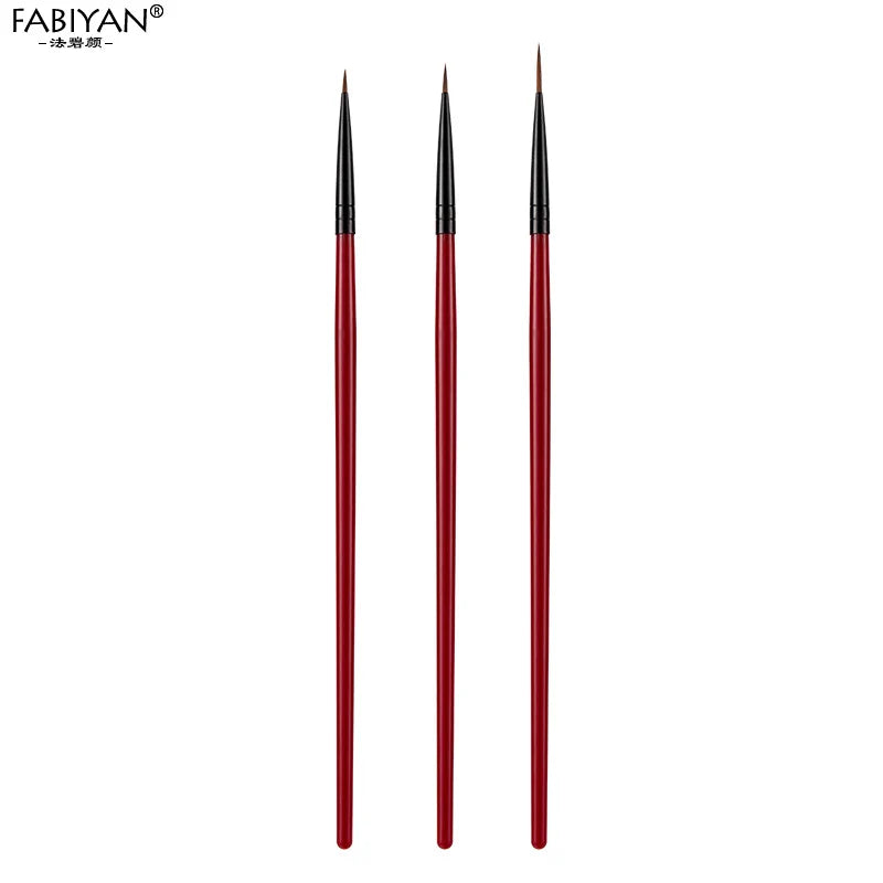3pcs/set Nail Art Liner Painting Pen 3D Tips DIY Acrylic UV Gel Brushes Drawing Kit Flower Line Grid French Design Manicure Tool