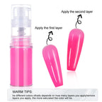 12Colors Ombre Spray Nail Dipping Powder 10g Neon Gradient Pastel Nail Pigment Ombre Spray Powder Diy Nail Supplies $%RT