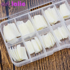100Pcs Colorful Acrylic False Nails French Tips Practice Manicure Kit for Nail Art Salon Tools