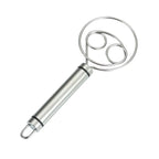 Baker’s Best Danish Dough Whisk – Dutch-Style Stainless Steel Hand Mixer for Effortless Bread, Biscuits & Cakes