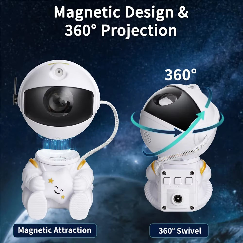 Starry Sky Projector LED Night Light Astronaut Lamp Star Light Rotation Ceiling Lamp Decoration for Bedroom Decoration Gift