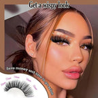 100D Volume Lash Cluster Kit - Natural Wispy Individual Eyelash Extensions (9-16mm) with DIY Application Tools, Lash Bond, and Seal