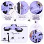 Portable Folding Cart with Stair Climbing Wheels- Purple-4