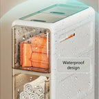 Maximize Your Bathroom Space with our Waterproof Trolley Storage Rack-4