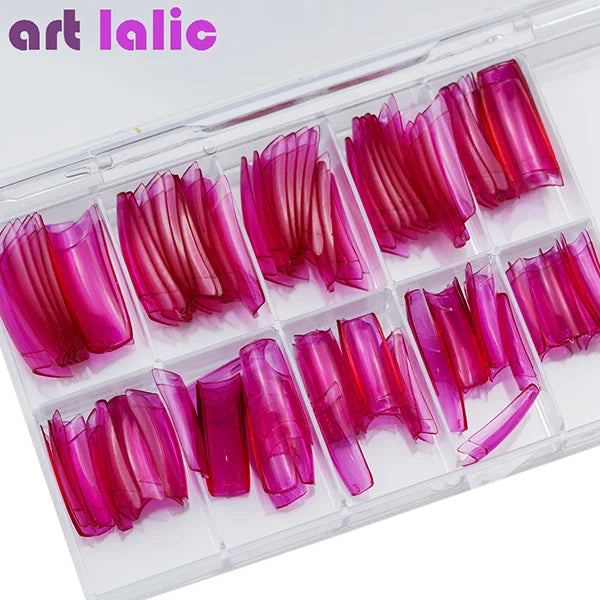 100Pcs Colorful Acrylic False Nails French Tips Practice Manicure Kit for Nail Art Salon Tools