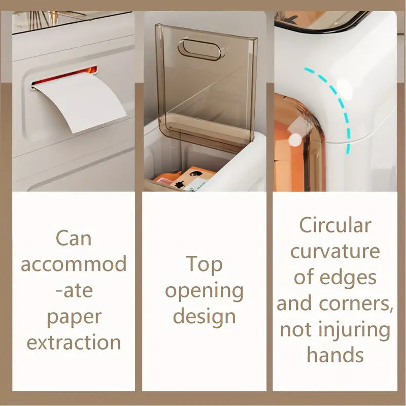 Maximize Your Bathroom Space with our Waterproof Trolley Storage Rack-3