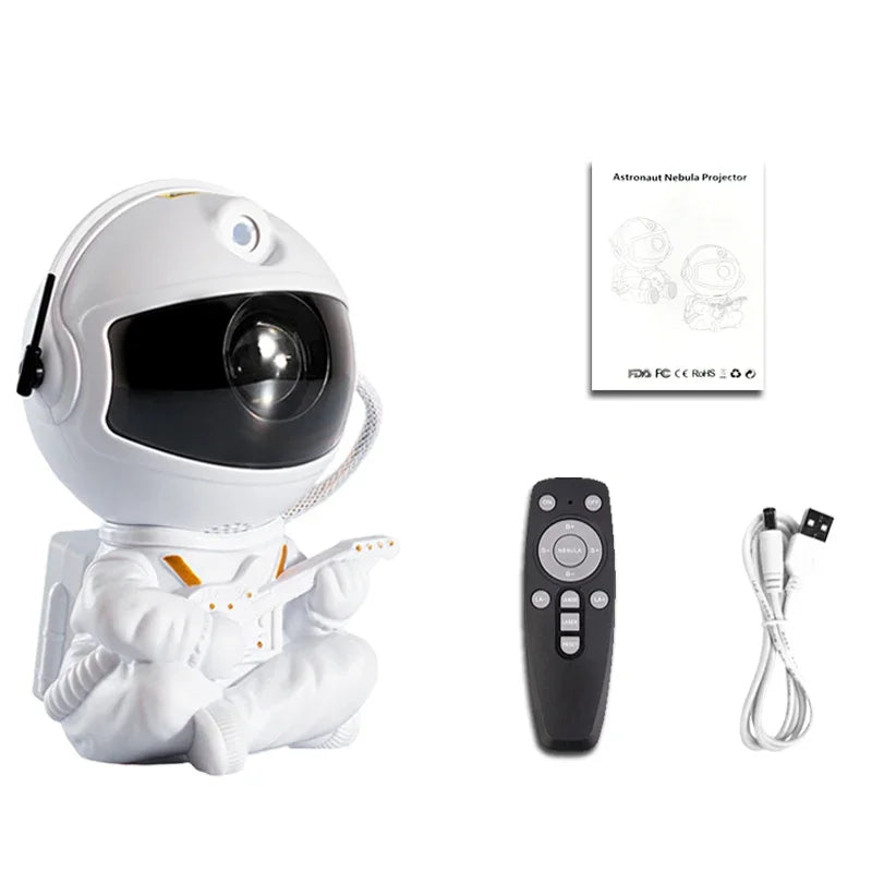 Starry Sky Projector LED Night Light Astronaut Lamp Star Light Rotation Ceiling Lamp Decoration for Bedroom Decoration Gift