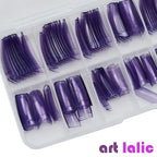 100Pcs Colorful Acrylic False Nails French Tips Practice Manicure Kit for Nail Art Salon Tools
