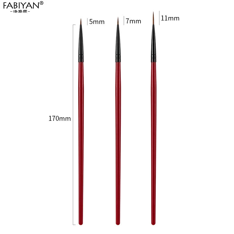 3pcs/set Nail Art Liner Painting Pen 3D Tips DIY Acrylic UV Gel Brushes Drawing Kit Flower Line Grid French Design Manicure Tool
