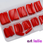 100Pcs Colorful Acrylic False Nails French Tips Practice Manicure Kit for Nail Art Salon Tools