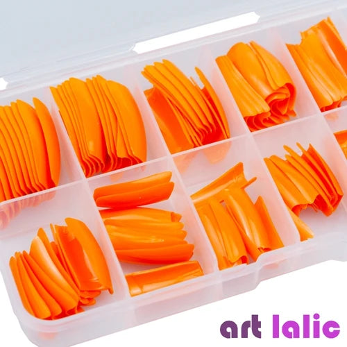 100Pcs Colorful Acrylic False Nails French Tips Practice Manicure Kit for Nail Art Salon Tools