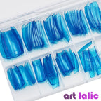 100Pcs Colorful Acrylic False Nails French Tips Practice Manicure Kit for Nail Art Salon Tools