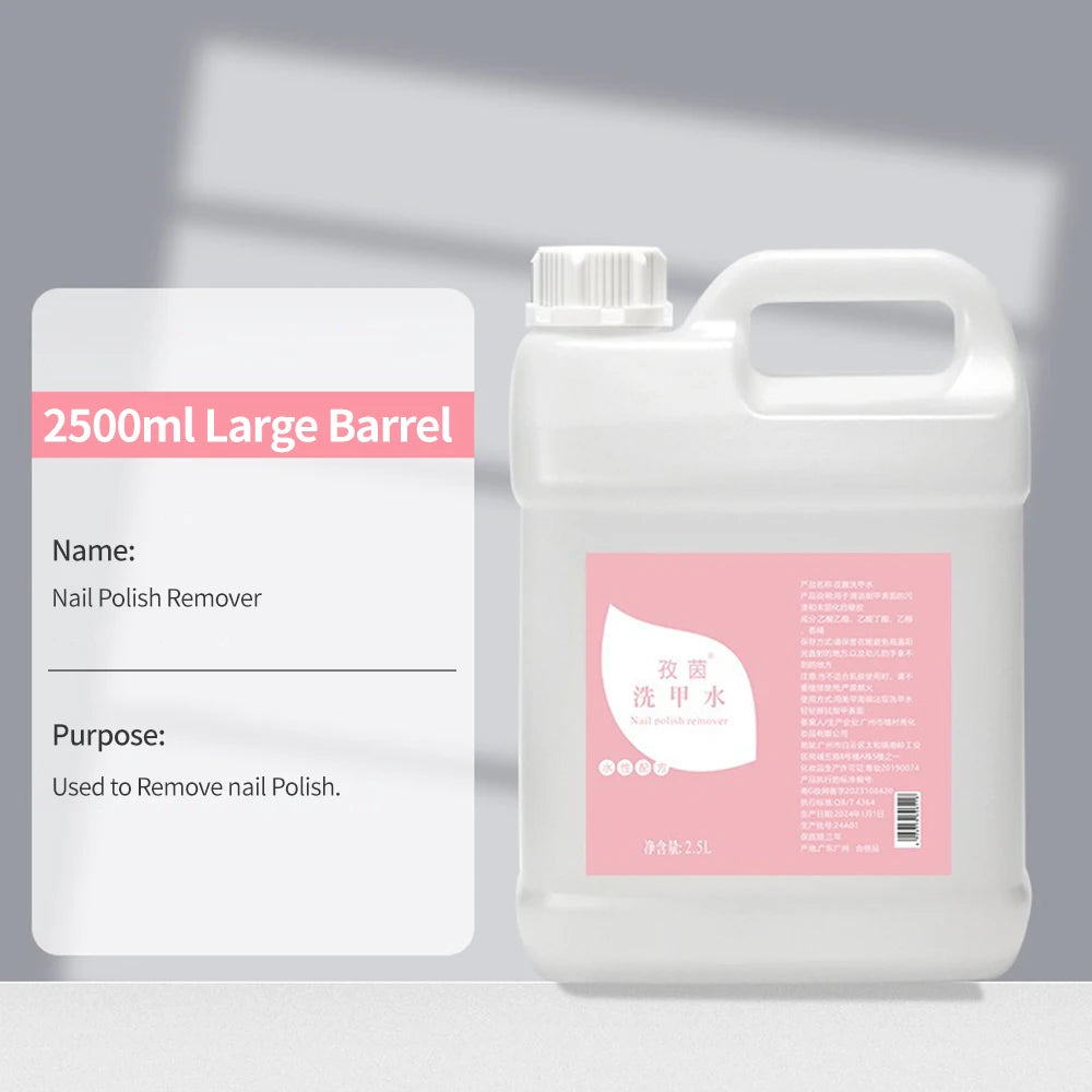 2500ml Nail Gel Polish Remover Professional UV Gel Remover Large Capacity Nail Cleaner