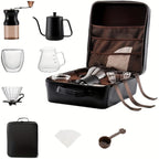 Gourmet Travel Stainless Steel Coffee Set Grinder (9pcs)-0