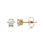 18ct Heavy Yellow Gold Plated Simulated Diamond Stud Earring-2