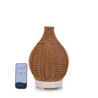Essential Oil Aroma Diffuser and Remote - 100ml Rattan Woven Mist Humidifier-0