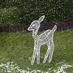 Lighted Christmas Deer Reindeer Family with LED Lights-2