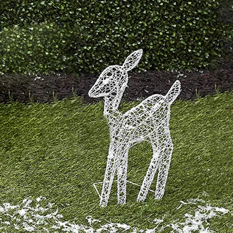 Lighted Christmas Deer Reindeer Family with LED Lights-2