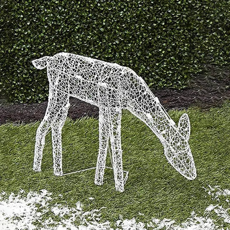 Lighted Christmas Deer Reindeer Family with LED Lights-3