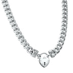 925 Sterling Silver Plated 12mm Euro Chain Necklace with a Small Plain Heart Locket - USA Made-2