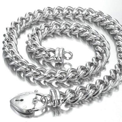 925 Sterling Silver Plated 12mm Euro Chain Necklace with a Small Plain Heart Locket - USA Made-0