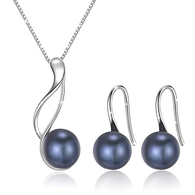 Genuine Freshwater Pearl Drop Earring & Necklace Set-1