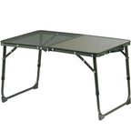 Adjustable Camping Table with Dual Surface Panels Green-0
