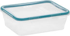 Total Solution 6 Piece Rectangle Plastic Food Storage Container Value Set, (3 X 8.5 Cup [2L] Containers with 3 X Tab Locking Lids) Opaque