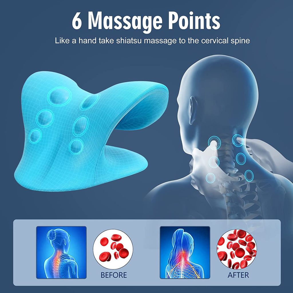 Neck Stretcher for Pain Relief, Neck and Shoulder Relaxer Cervical Traction Device Pillow for Muscle Relax and TMJ Pain Relief