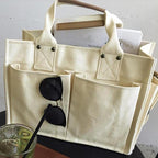 Large Capacity with Removable Bottom Canvas Tote Bag