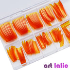 100Pcs Colorful Acrylic False Nails French Tips Practice Manicure Kit for Nail Art Salon Tools