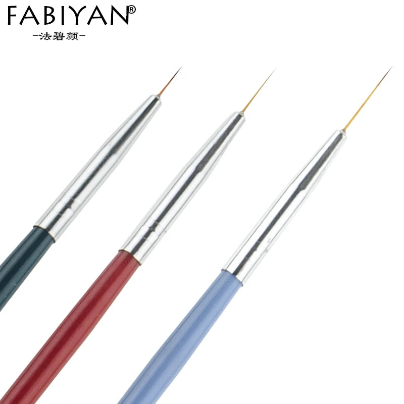 3pcs/set Nail Art Liner Painting Pen 3D Tips DIY Acrylic UV Gel Brushes Drawing Kit Flower Line Grid French Design Manicure Tool