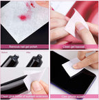 1000 Pcs Gel Nail Polish Remover, Lint Free Nail Wipes Cotton Pad with a Pump Dispenser Bottle Disposable Nail Polish Remover for Soak off UV Gel Polish Clean Acrylic Nails Remover