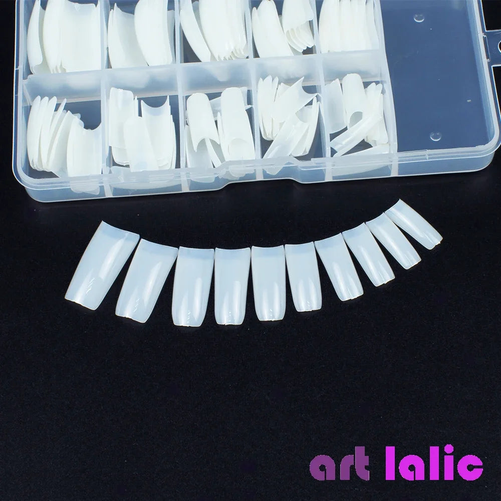 100Pcs Colorful Acrylic False Nails French Tips Practice Manicure Kit for Nail Art Salon Tools