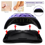 Professional UV LED Nail Lamp 216W Smart Sensor Gel Dryer - 36 LEDs Fast Curing Light for All Gels, Eye Care, No Dark Hands