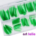 100Pcs Colorful Acrylic False Nails French Tips Practice Manicure Kit for Nail Art Salon Tools