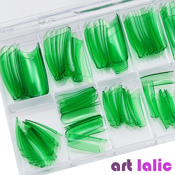 100Pcs Colorful Acrylic False Nails French Tips Practice Manicure Kit for Nail Art Salon Tools