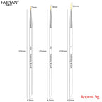 3pcs/set Nail Art Liner Painting Pen 3D Tips DIY Acrylic UV Gel Brushes Drawing Kit Flower Line Grid French Design Manicure Tool