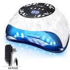 Professional UV LED Nail Lamp 216W Smart Sensor Gel Dryer - 36 LEDs Fast Curing Light for All Gels, Eye Care, No Dark Hands