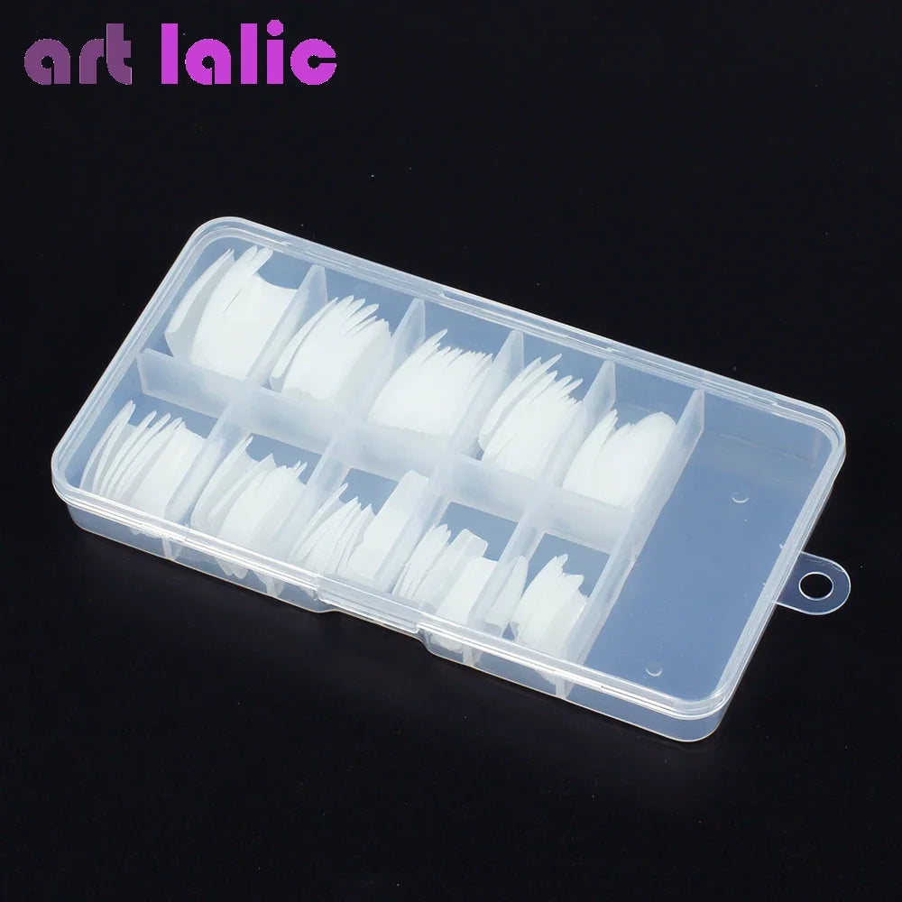 100Pcs Colorful Acrylic False Nails French Tips Practice Manicure Kit for Nail Art Salon Tools