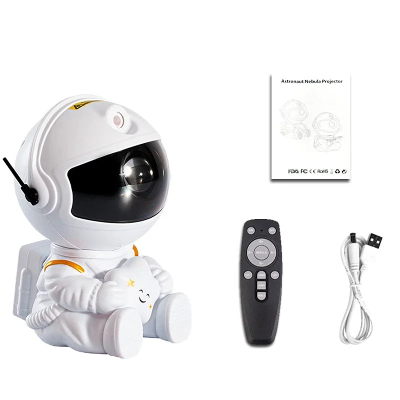 Starry Sky Projector LED Night Light Astronaut Lamp Star Light Rotation Ceiling Lamp Decoration for Bedroom Decoration Gift