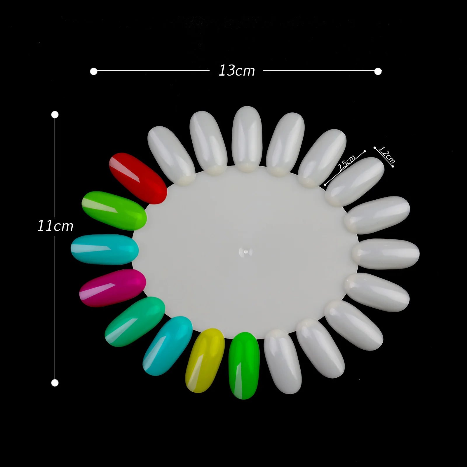10sets 200 tips False Nail Swatches Wheels, Nail Polish Color Display Manicure Practice Color Tester Board for Home  Salon DIY