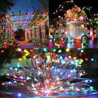 Solar-Powered Sparkle: Christmas Copper Wire String Lights-4