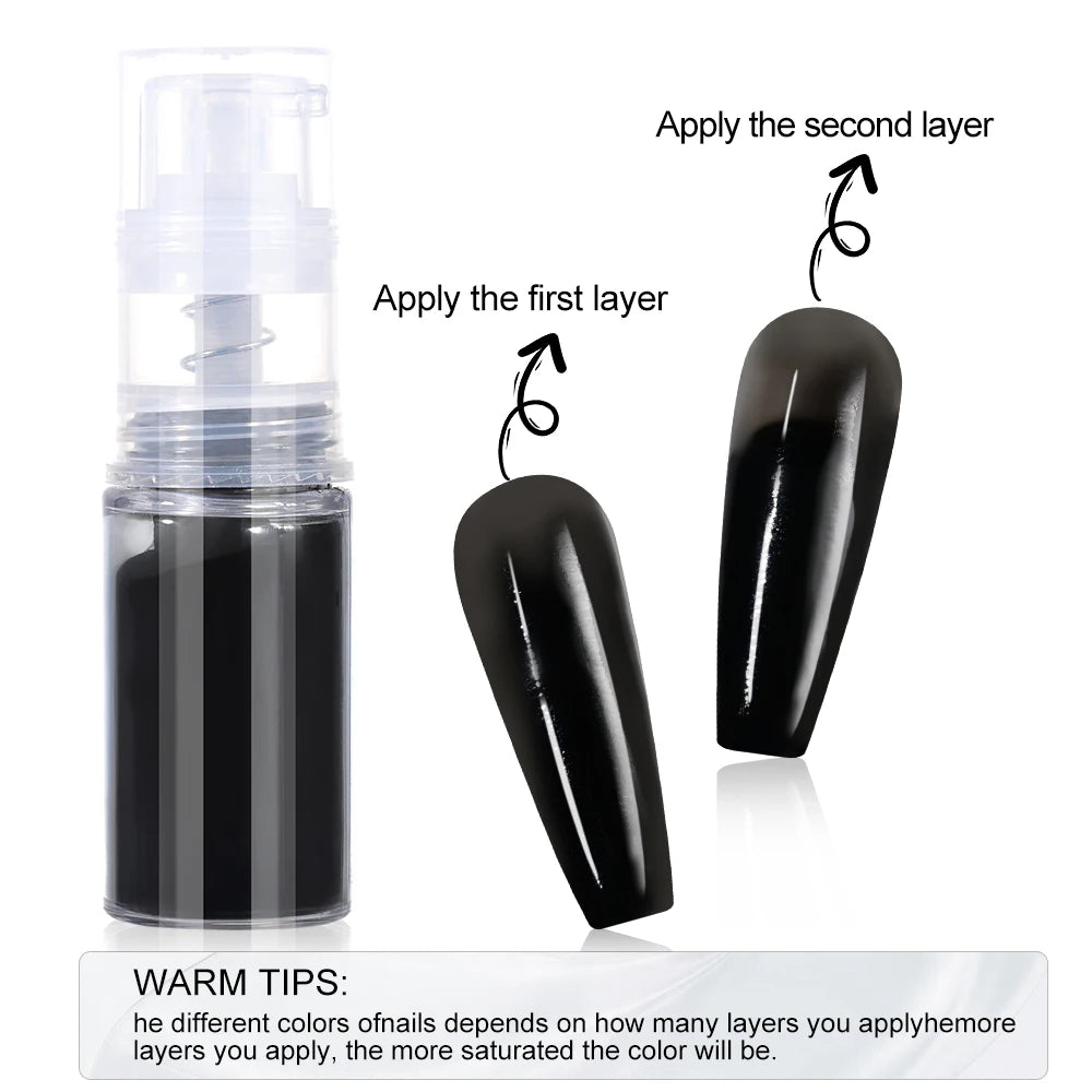 12Colors Ombre Spray Nail Dipping Powder 10g Neon Gradient Pastel Nail Pigment Ombre Spray Powder Diy Nail Supplies $%RT
