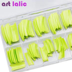 100Pcs Colorful Acrylic False Nails French Tips Practice Manicure Kit for Nail Art Salon Tools