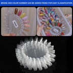 10sets 200 tips False Nail Swatches Wheels, Nail Polish Color Display Manicure Practice Color Tester Board for Home  Salon DIY