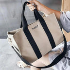 Large Capacity with Removable Bottom Canvas Tote Bag
