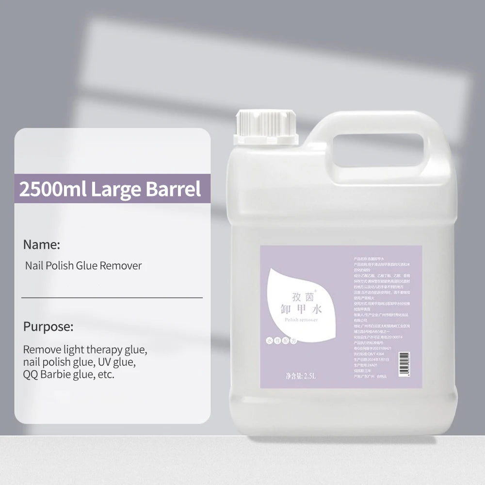 2500ml Nail Gel Polish Remover Professional UV Gel Remover Large Capacity Nail Cleaner