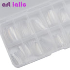 100Pcs Colorful Acrylic False Nails French Tips Practice Manicure Kit for Nail Art Salon Tools