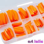 100Pcs Colorful Acrylic False Nails French Tips Practice Manicure Kit for Nail Art Salon Tools